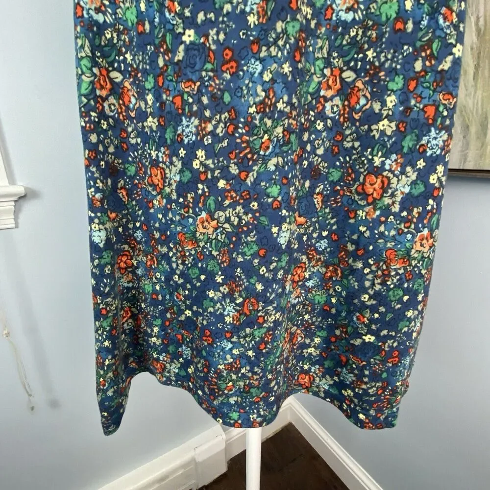 VTG Mudd Tank Top Size Small Sheer Teal Dark‎ Floral Racerback Tank 90’s Fairy